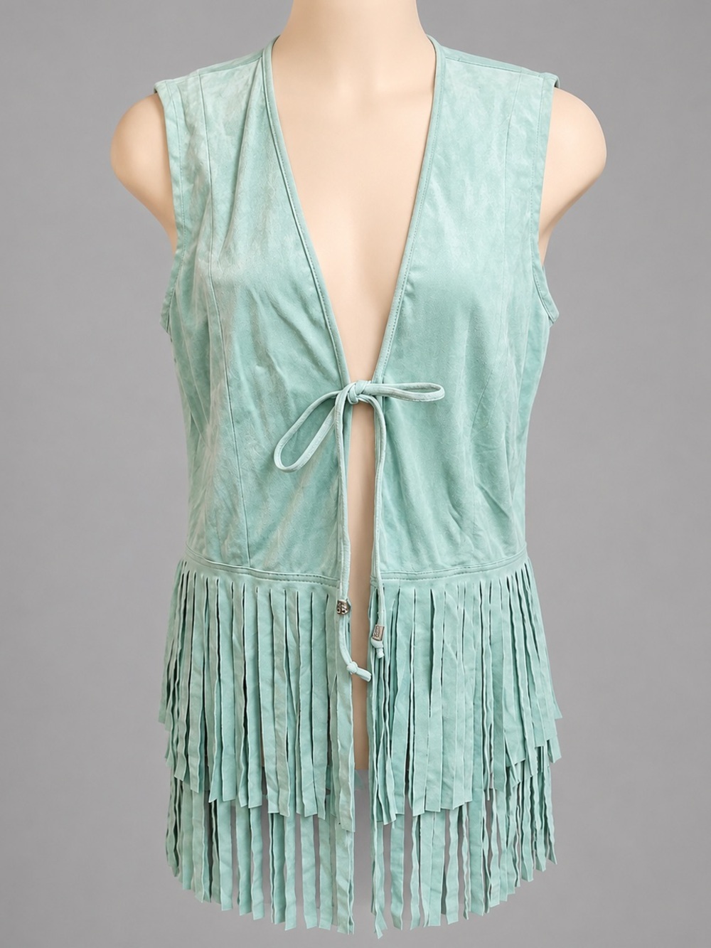 BoHo Hippie Festival Mint CHIC Fringe Vest